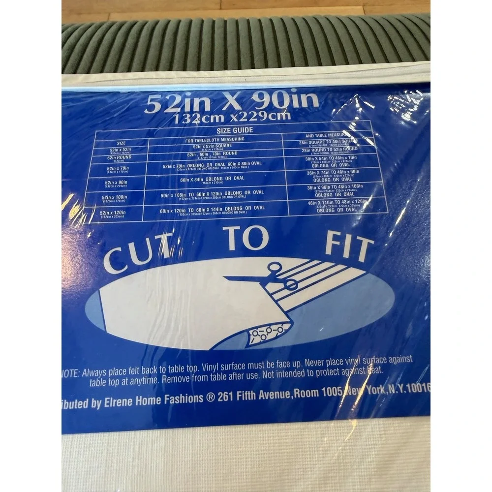 Elrene Home Fashions Table Pad Heavy Gauge Vinyl Cut To Fit 52 x 90 Inch‎